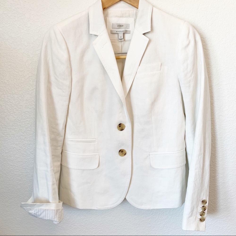 J. Crew Cream Schoolboy Blazer, size 4